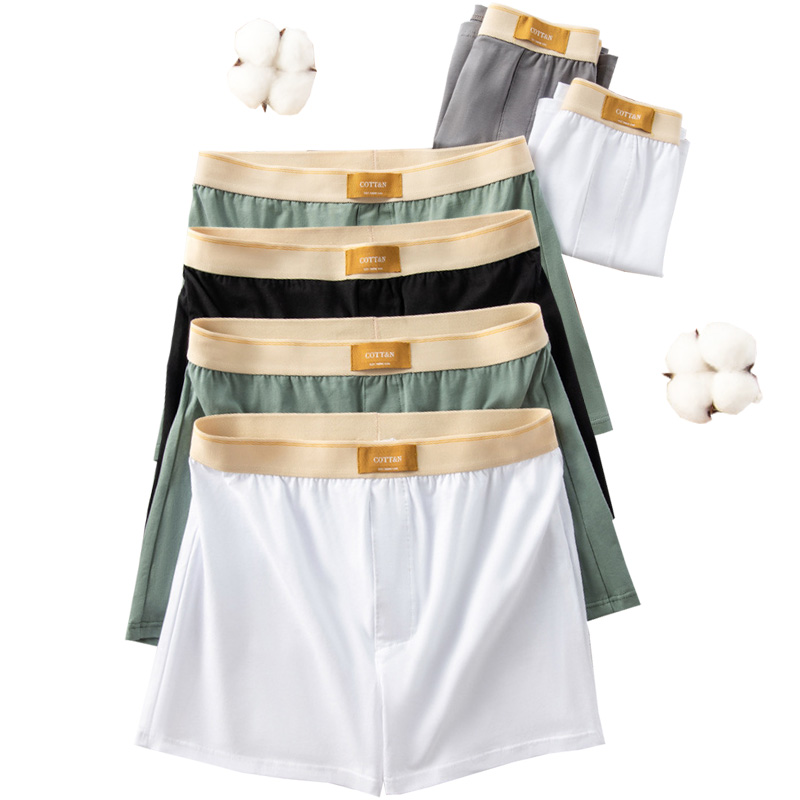 Boxer Brief Pack Cotton - 1 pçs masculino seta calças boxers