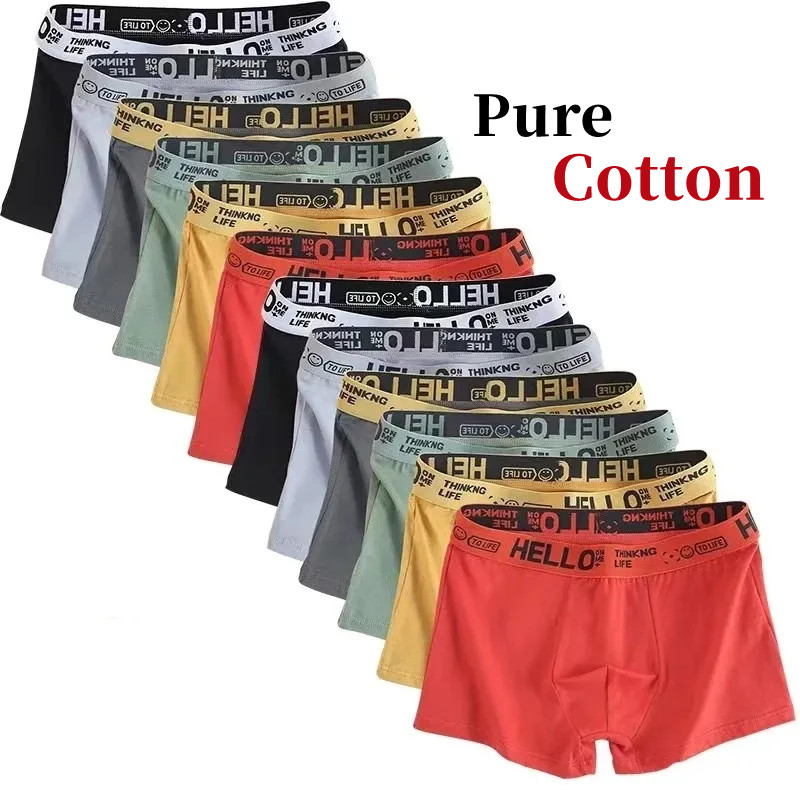 Boxer Brief Pack Cotton - 10 Peças/ Cuecas Masculinas de Algodão