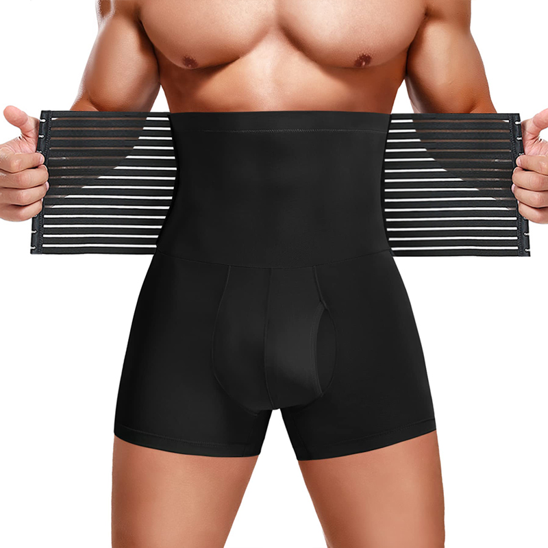 Boxer Shorts Modal - Barriga controle compressão Shorts dos homens,