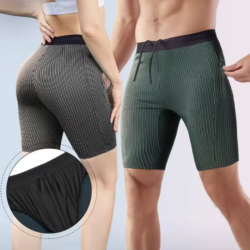 Compression Long Pant - 2 em 1 verão maratona shorts