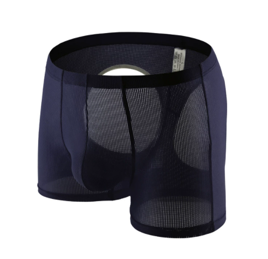Mesh Sport Boxer - Cueca boxer masculina com bunda aberta,