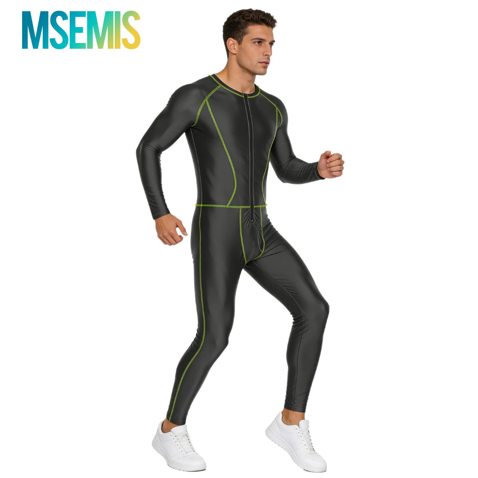 Compression Long Pant - Roupa de banho masculina brilhante magro