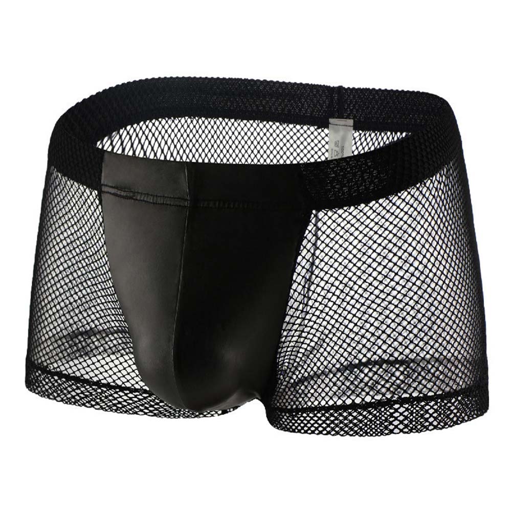 Pouch Boxer Pouch - Cuecas Boxer Masculinas de Malha Transparente