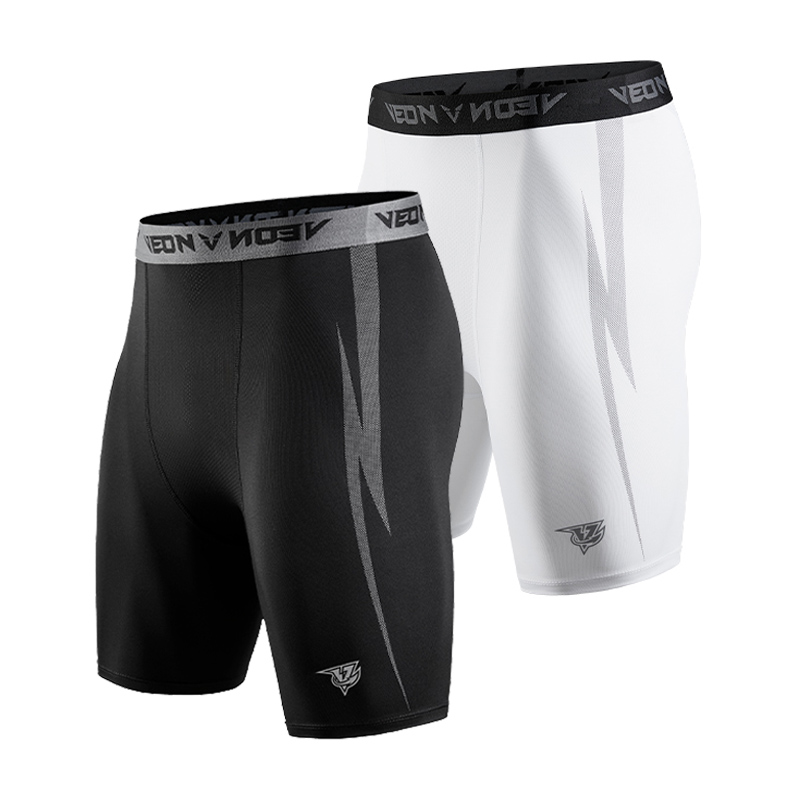 Compression Shorts Athletes - Shorts De Compressão Preto Homens Spandex