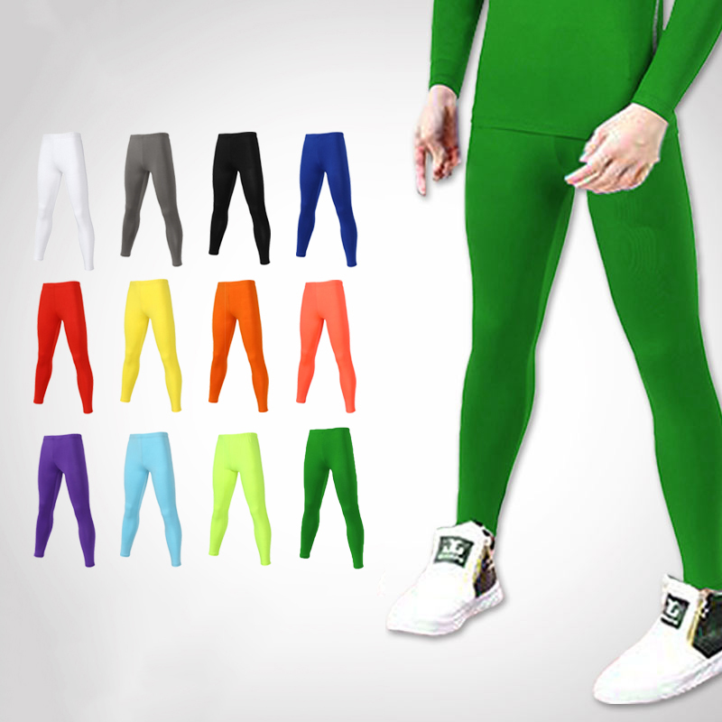 Compression Long Pant - Crianças correndo collants calças de ginásio