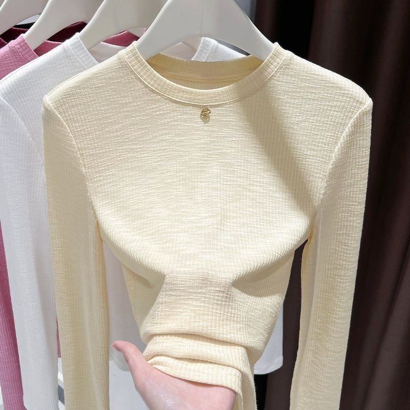 Undershirt Crew Neck - Camiseta Feminina de Algodão Slub de