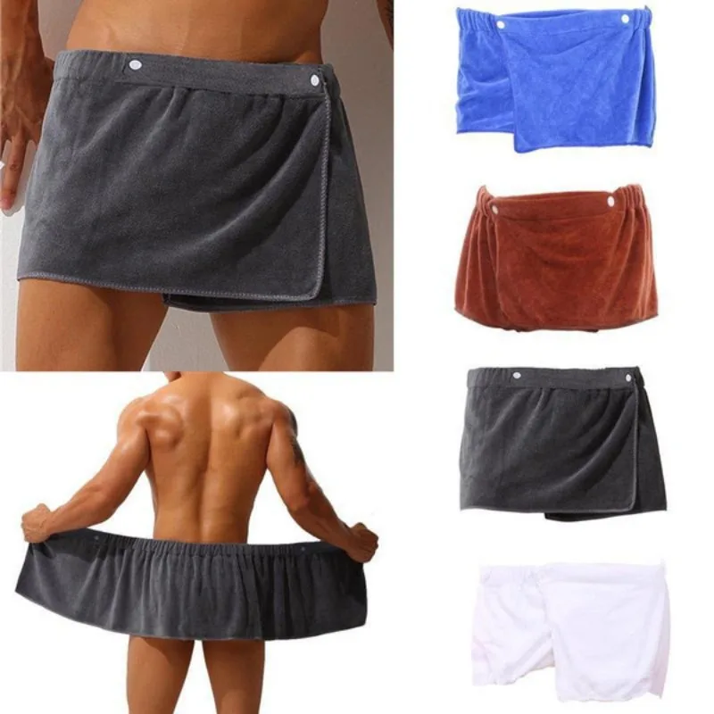 Bamboo Fiber Trunk - Toalha de Banho Masculina Absorvente, Saia