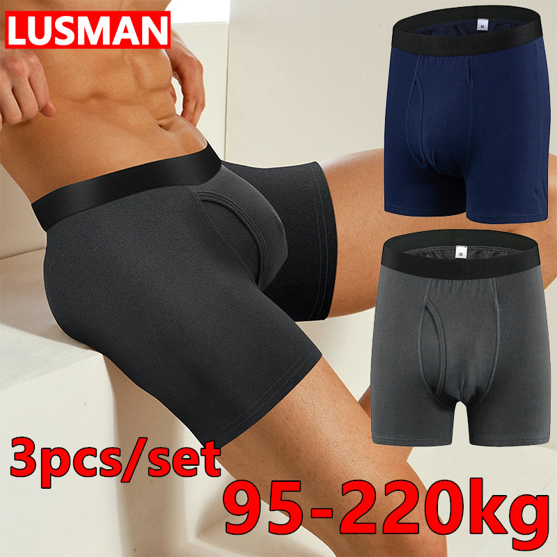 Boxer Brief Pack Cotton - 3 pçs roupa interior de algodão