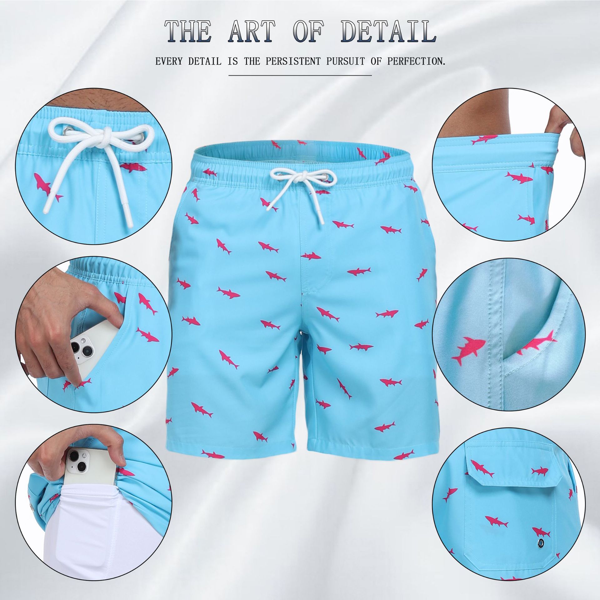 Calções de Praia Masculinos co - Long Leg Trunk Men avaliação e preço