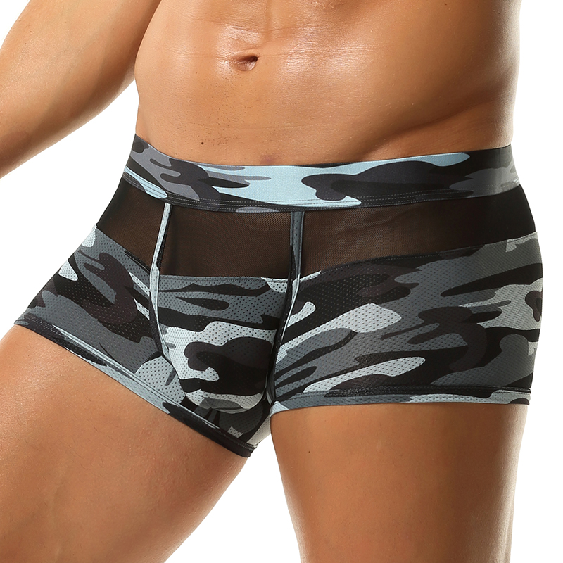Camuflagem boxer shorts mascul - Mesh Sport Boxer avaliação e preço