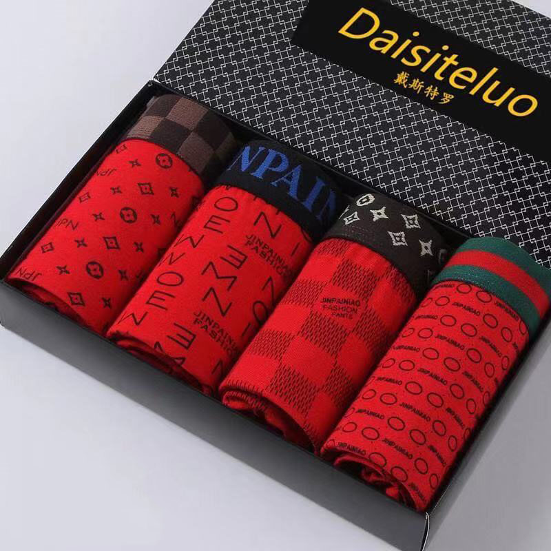 4 pçs/masculino underwear shor - Boxer Brief Pack Cotton avaliação e preço