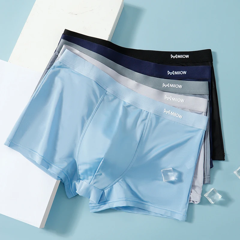 Miiow 3 pçs verão fino gelo se - Boxer Shorts Modal avaliação e preço