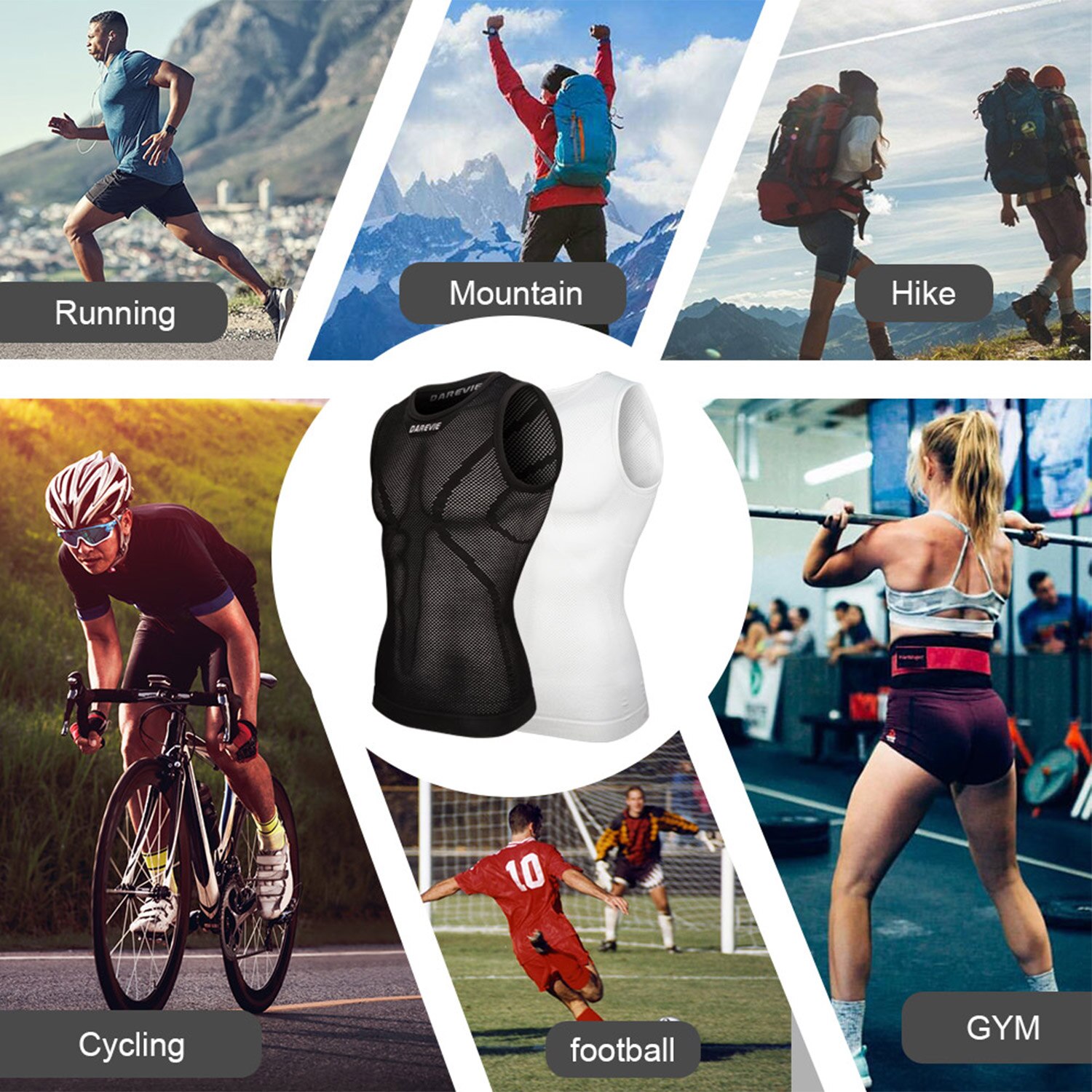 Darevie ciclismo primeira cama - Sleeveless Undershirt avaliação e preço