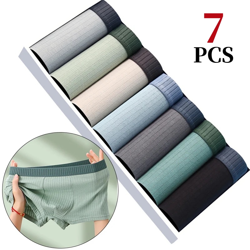 7 pçs/lote roupa interior de a - Boxer Brief Pack Cotton avaliação e preço