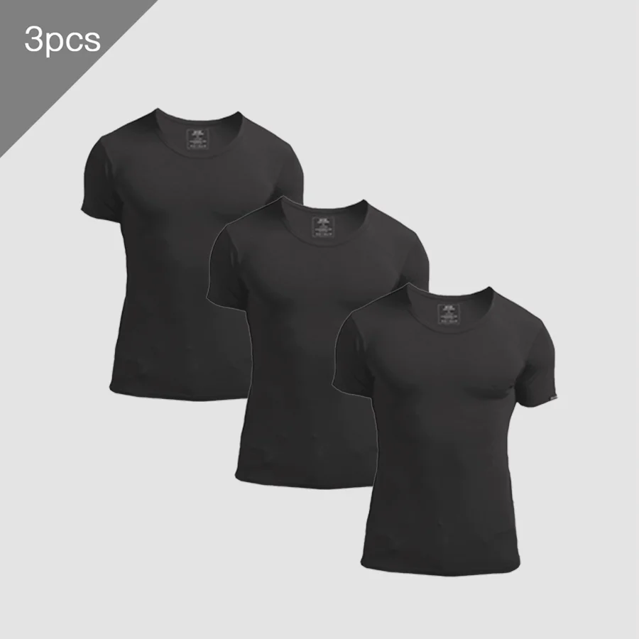 Conjunto de 3 Camisetas Mascul - Undershirt Crew Neck avaliação e preço
