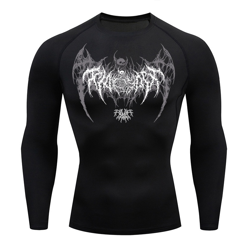 Asas de crânio imprimir camisa - Base Layer Top avaliação e preço