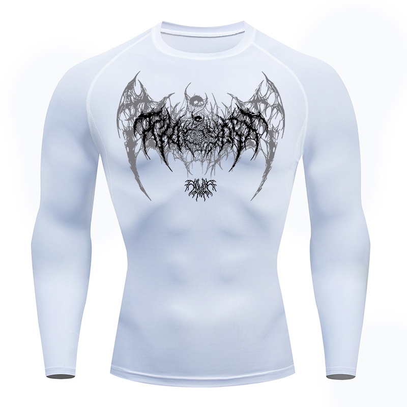 Asas de crânio imprimir camisa - Base Layer Top avaliação e preço