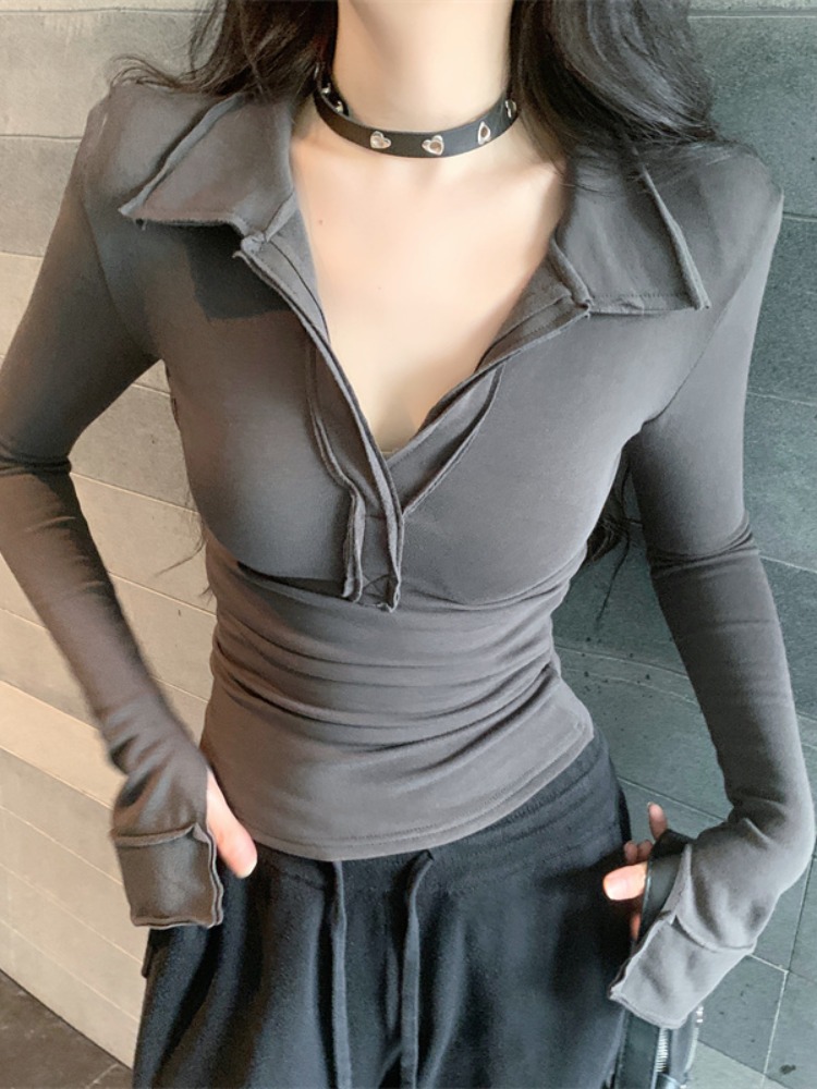 Camiseta Feminina de Manga Lon - T Shirt Tight Fit avaliação e preço