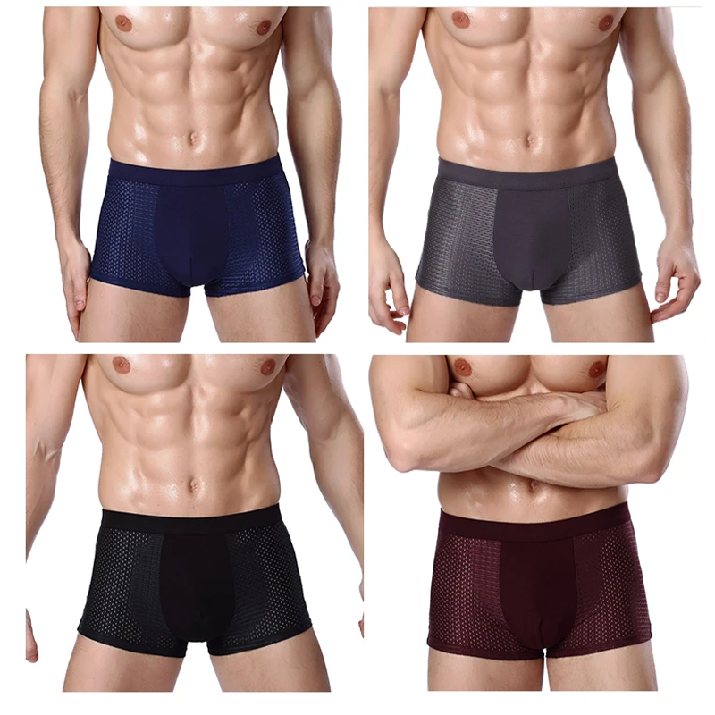 L-8xl plus banboo fibra roupa  - Boxer Shorts Modal avaliação e preço