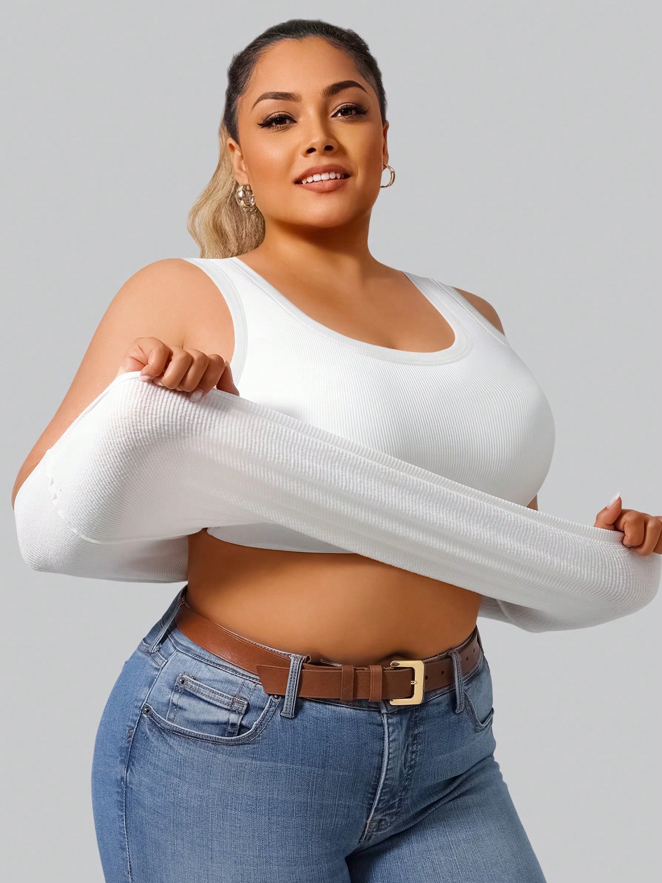 Camiseta Sem Mangas em Tecido  - Tank Top Ribbed avaliação e preço
