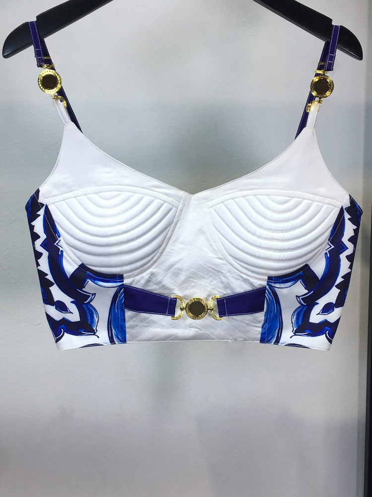 Conjunto de 2 peças de porcela - Suspender Tank Top avaliação e preço