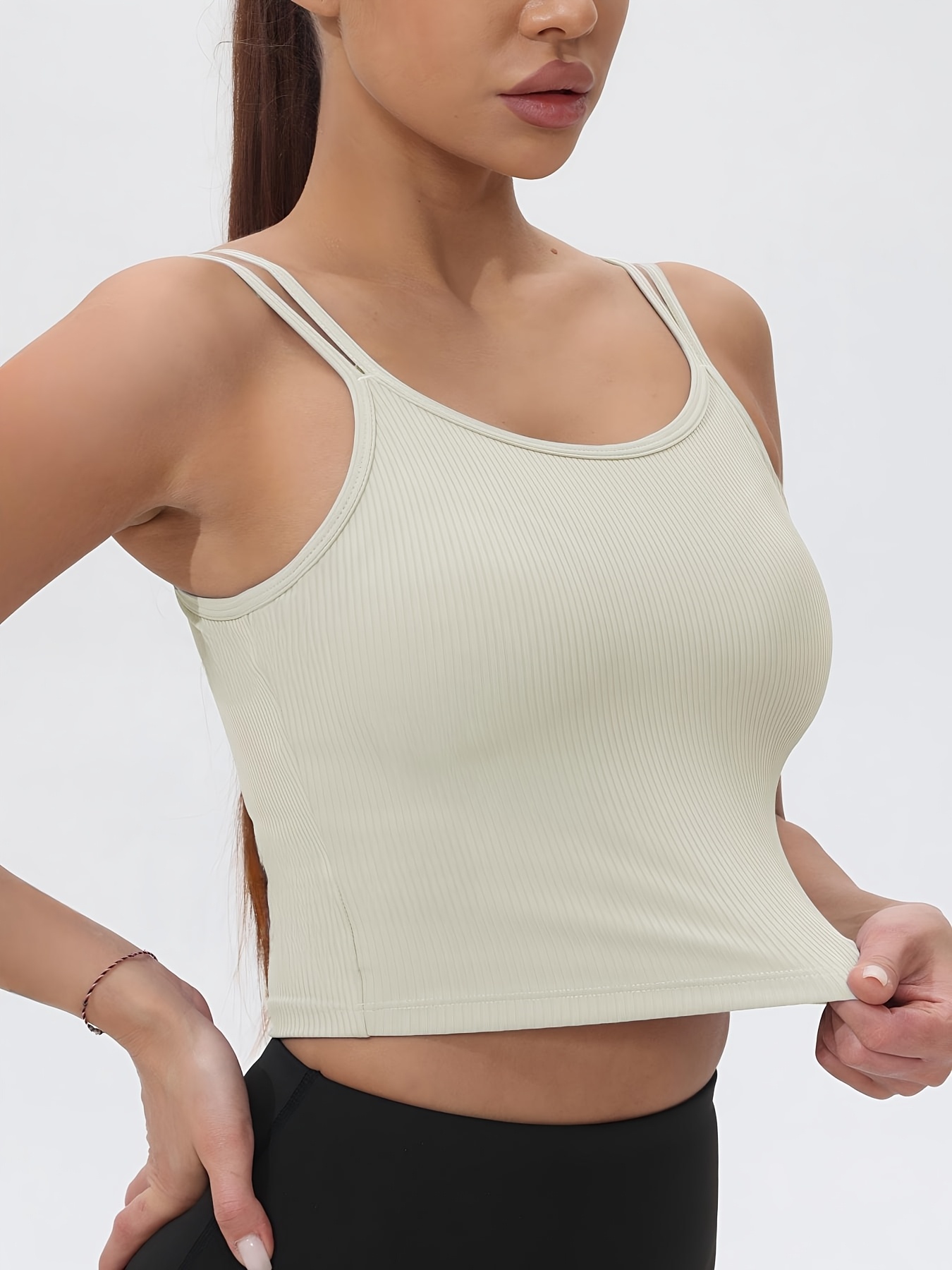 Regata esportiva feminina crop - Tank Top Ribbed avaliação e preço