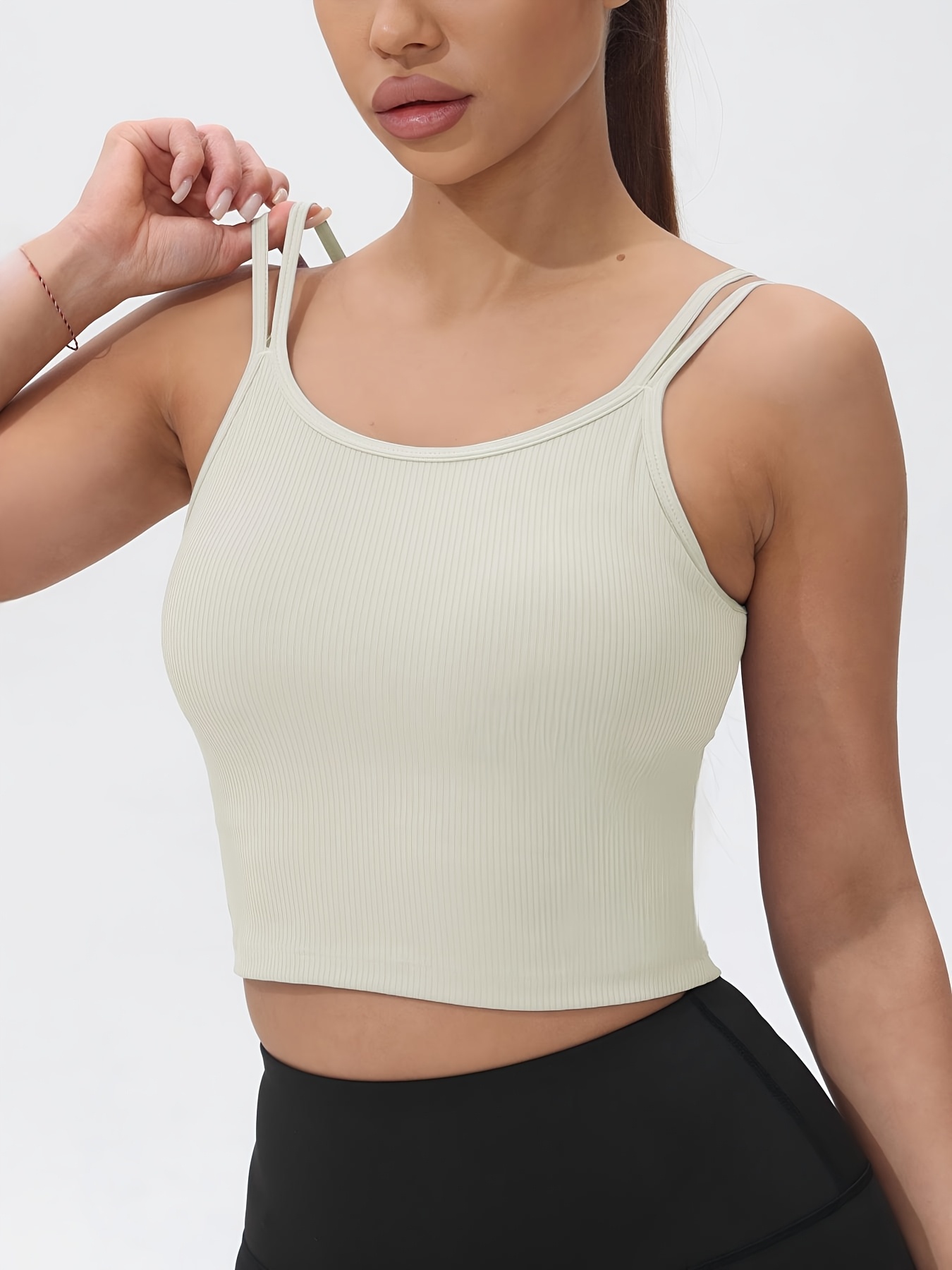 Regata esportiva feminina crop - Tank Top Ribbed avaliação e preço