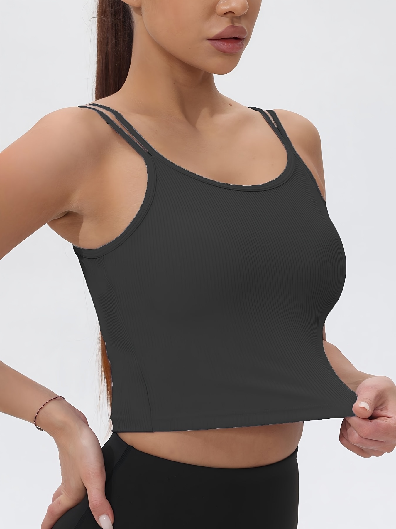 Regata esportiva feminina crop - Tank Top Ribbed avaliação e preço