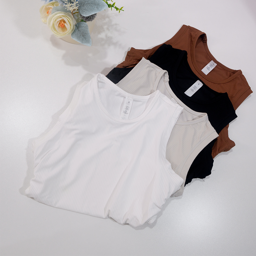 Roupa de Yoga de Verão, Top Se - Tank Top Ribbed avaliação e preço